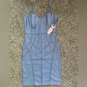 Blue Party Bodycon Dress